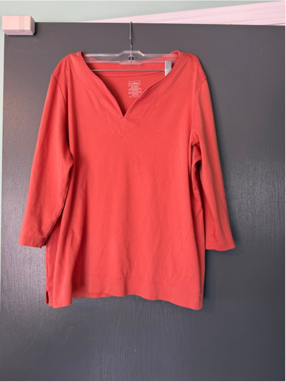 Women's L.L.Bean Coral Long Sleeve Tee XL